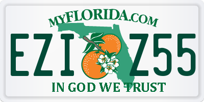 FL license plate EZIZ55