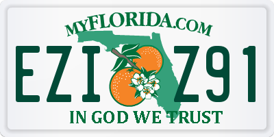 FL license plate EZIZ91