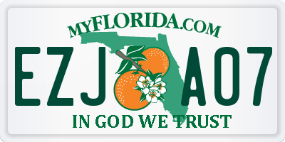 FL license plate EZJA07