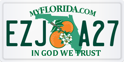 FL license plate EZJA27