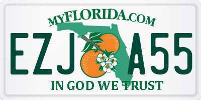 FL license plate EZJA55