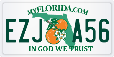 FL license plate EZJA56
