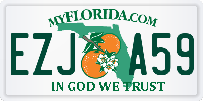 FL license plate EZJA59