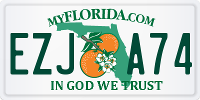 FL license plate EZJA74