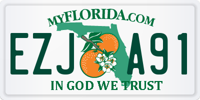 FL license plate EZJA91