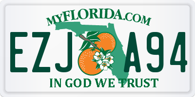 FL license plate EZJA94