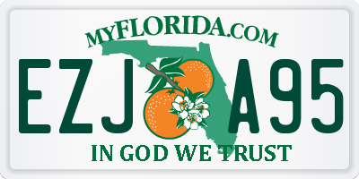 FL license plate EZJA95