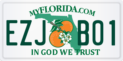 FL license plate EZJB01