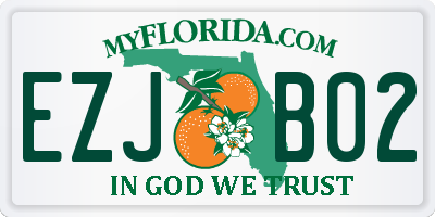 FL license plate EZJB02