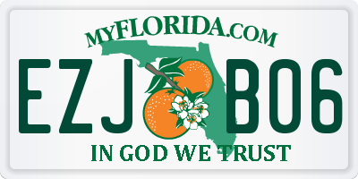 FL license plate EZJB06