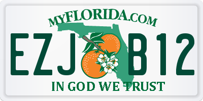 FL license plate EZJB12