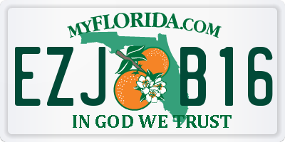 FL license plate EZJB16