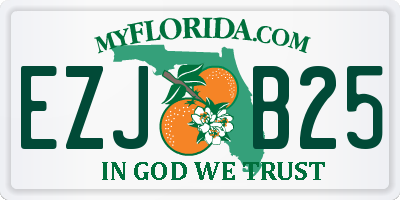 FL license plate EZJB25