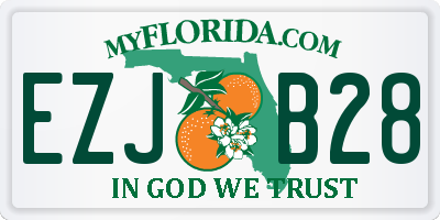 FL license plate EZJB28