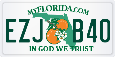 FL license plate EZJB40