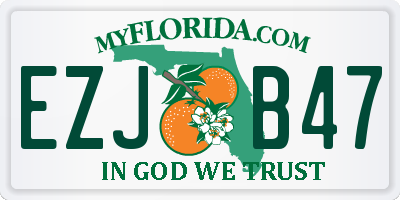 FL license plate EZJB47