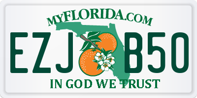 FL license plate EZJB50