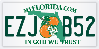 FL license plate EZJB52