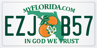 FL license plate EZJB57