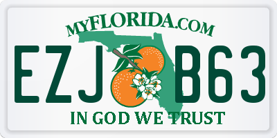 FL license plate EZJB63