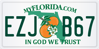 FL license plate EZJB67