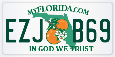 FL license plate EZJB69