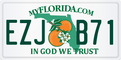 FL license plate EZJB71