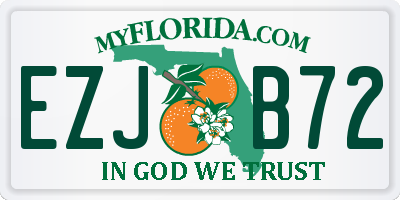 FL license plate EZJB72
