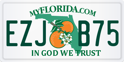 FL license plate EZJB75