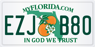 FL license plate EZJB80