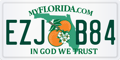 FL license plate EZJB84