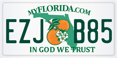 FL license plate EZJB85