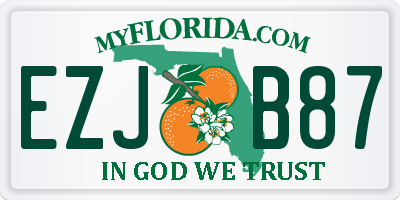 FL license plate EZJB87