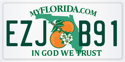 FL license plate EZJB91