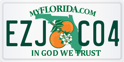 FL license plate EZJC04
