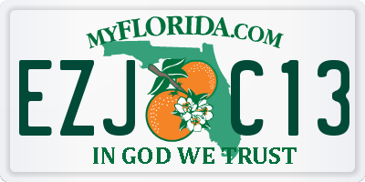FL license plate EZJC13
