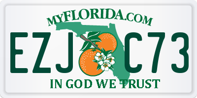 FL license plate EZJC73