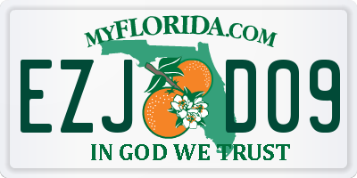 FL license plate EZJD09