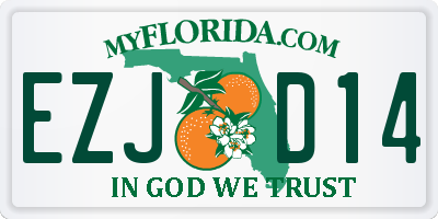 FL license plate EZJD14