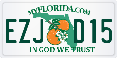 FL license plate EZJD15