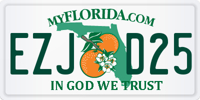 FL license plate EZJD25