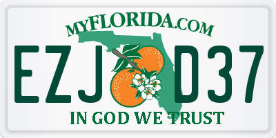 FL license plate EZJD37