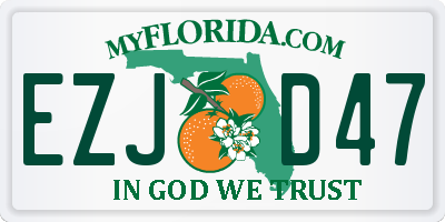 FL license plate EZJD47