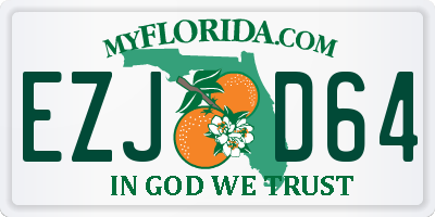 FL license plate EZJD64