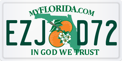 FL license plate EZJD72