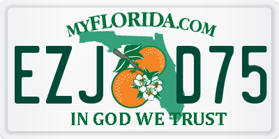 FL license plate EZJD75