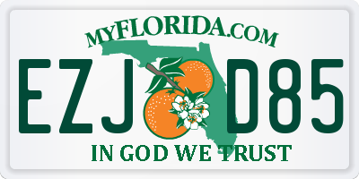 FL license plate EZJD85