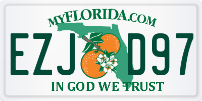 FL license plate EZJD97