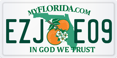 FL license plate EZJE09