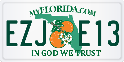 FL license plate EZJE13